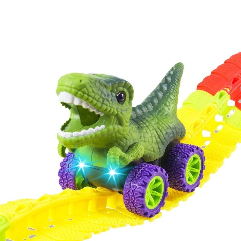 Children's Roller Coaster Dinosaur Track Electric Plastic Toy