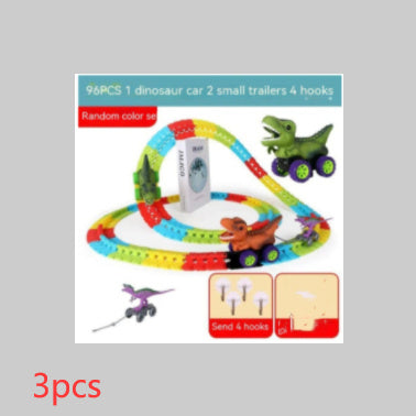 Children's Roller Coaster Dinosaur Track Electric Plastic Toy