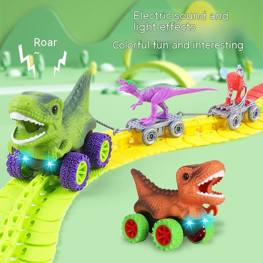 Children's Roller Coaster Dinosaur Track Electric Plastic Toy