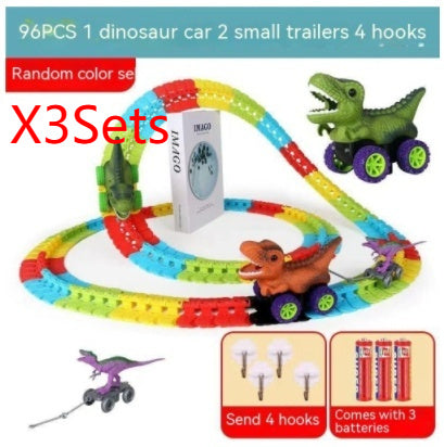 Children's Roller Coaster Dinosaur Track Electric Plastic Toy