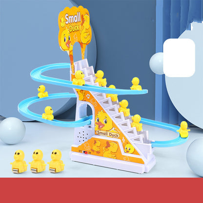 Little Duck Climbing Stairs Toy  Little Penguin Automatic Ladder Light