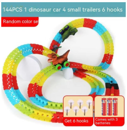 Children's Roller Coaster Dinosaur Track Electric Plastic Toy